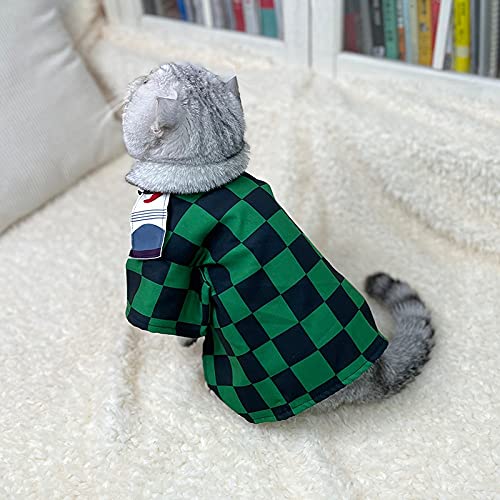 Cat Costume Anime Cat Clothes Cat Halloween Costume Tanjirou Cosplay For Small Dogs Cats Outfits (Tanjiro Kamado) #TOP3