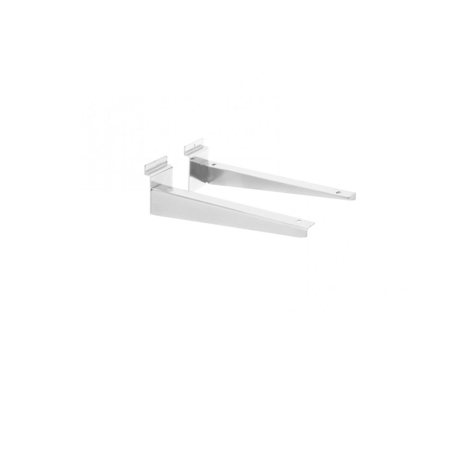 Completeshopfittings Slat Wall Slatwall Fittings Prongs Arms Hooks Retail Display Shop Fittings (10Cm Shelf Bracket (Pair))