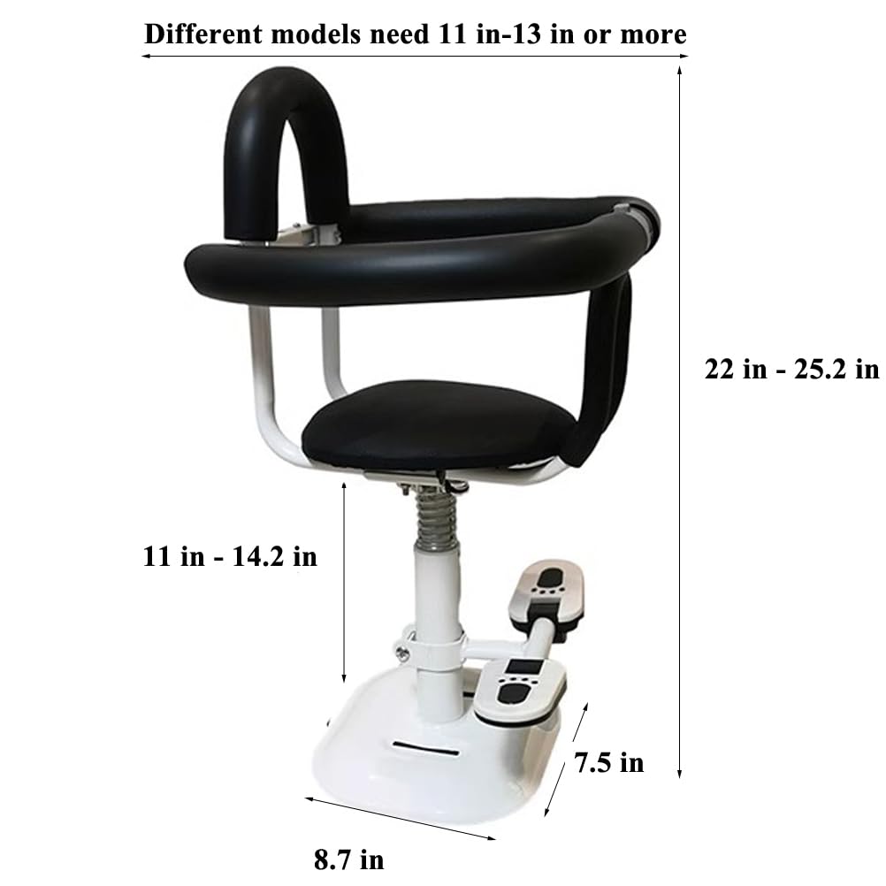 Bicicleta eléctrica para niños, pedal de asiento de seguridad para motocicleta, scooter puede levantar asientos delanteros desmontables para bebés y niños para scooters eléctricos (totalmente 2