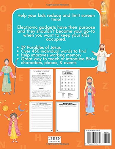 Discover the Parables of Jesus Word Search Puzzles for Kids Ages 8-12: Explore the Parables, Improve Vocabulary, and Practice Spelling Through Bible Characters, Places, and Events - Image 2