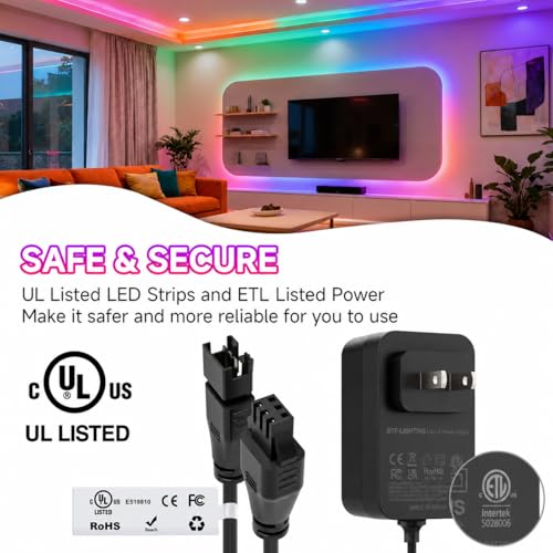 Tira LED COB RGB+CCT BTF-LIGHTING 16.4FT con Control Bluetooth miniatura 3