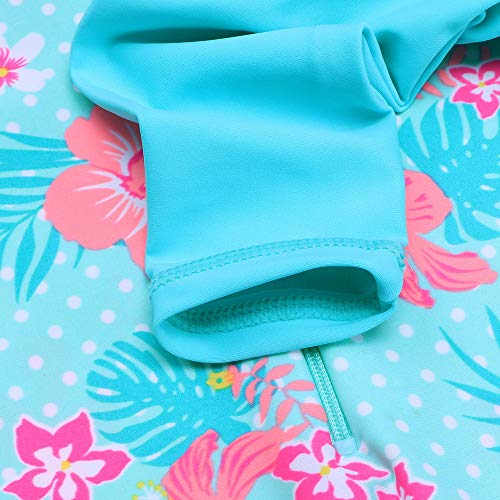 Image of XFGIRLS Baby Girls Swimsuit One Piece Long Sleeve Rash Guard Shirts Quick-Dry Bathing Suit 1M-6M
