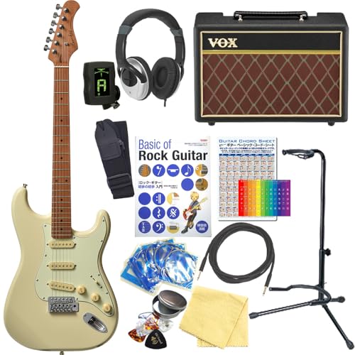 Bacchus バッカス BST-1 RSM/M OWH エレキギター VOXアンプ付 初心者 入門 15点セット