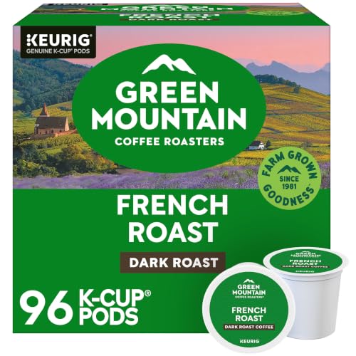 Image of Green Mountain Coffee Roasters French Roast, Single-Serve Keurig K-Cup Pods, Dark Roast Coffee Pods, 96 Count