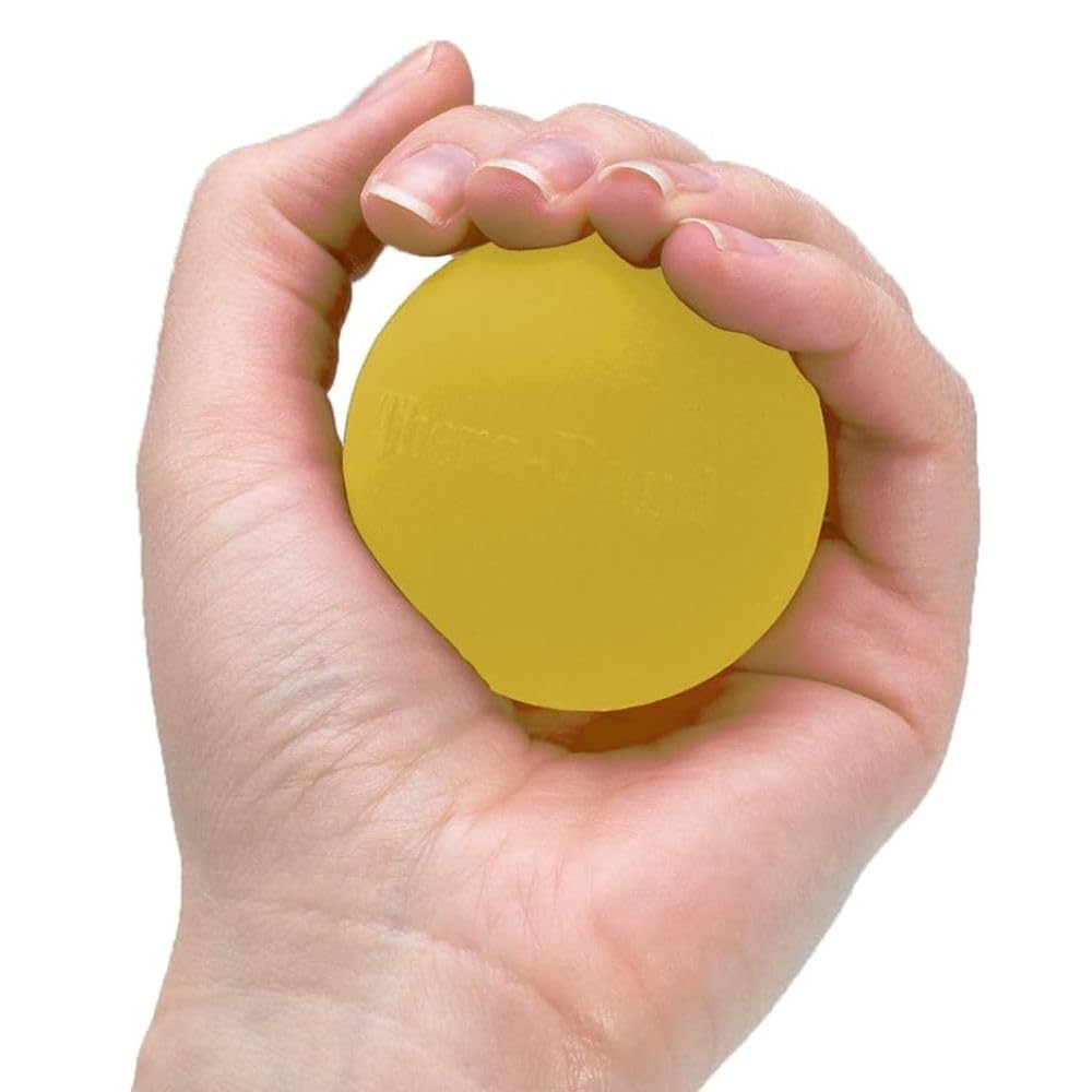 Livfit Silicone Gel Stress Ball for Hand Exercise, Finger Therapy & Anxiety Relief | Soft Squeeze Grip Strength Trainer (Pack of 1) (Yellow - Extra Soft)