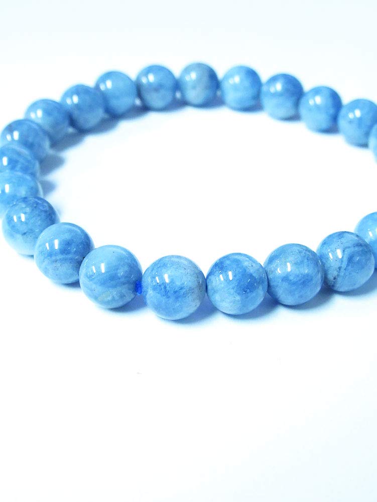 アクアマリン天然石ブレスレット シルクブレスレットポーチ付き7 ※あき