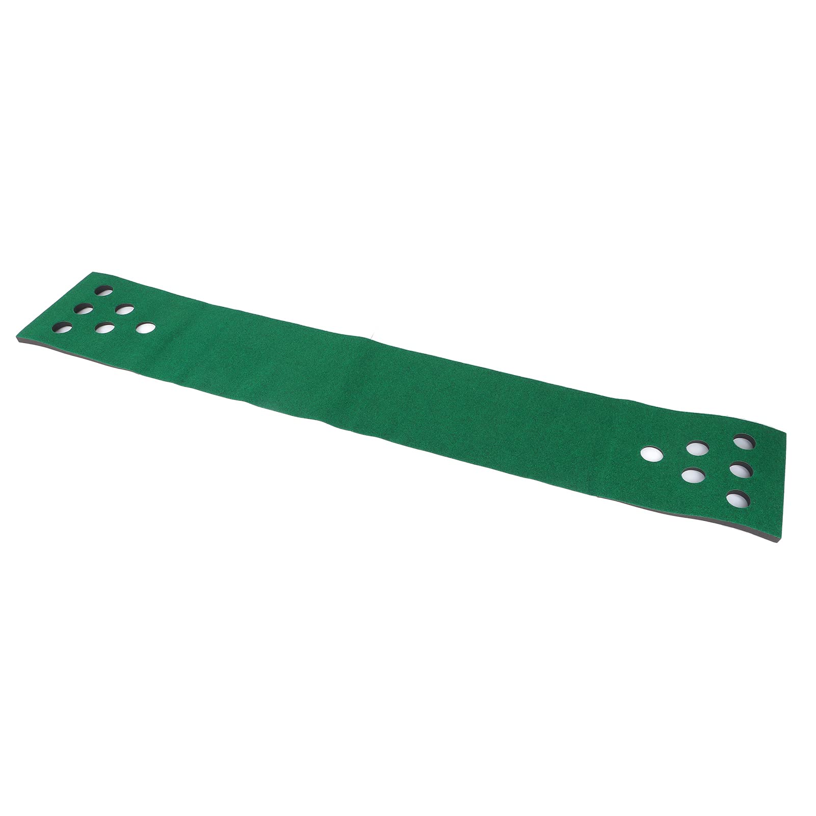 Qqmora Tappetino da con 12 Putting Green e 2 Palline per Divertenti Giochi Al Coperto e All'aperto, Compatto e Pieghevole, Realizzato in Flanella Resistente, Lunghezza 118 Pollici