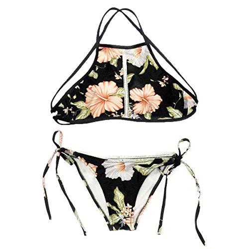CUPSHE Women's Full Blooming Floral Printing Tank Padding Bikini Set (M) Multicolor