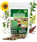 Vitalize Seed Nitrogro Summer/Spring Cover Crop Seed Mix | 14 Premium Species - Perfect Blend for Nitrogen Fixation & Scavenging | Enhances Soil Biology, Pollinator Attraction & Soil Health - 1 lb