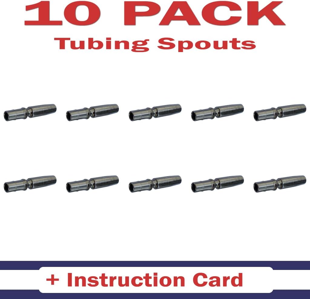 5/16" Stainless Steel Maple Tubing Spouts – Premium Tapping Spiles for Collecting Sap & Making Maple Syrup (10)