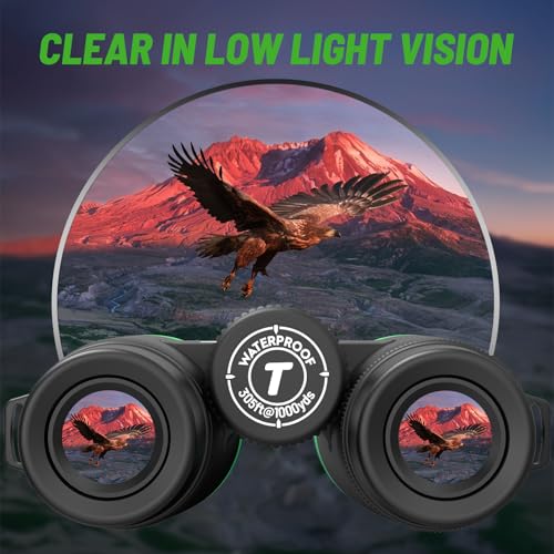 Image of 15x55 UHD Binoculars for Adults High Powered with Phone Adapter - Large View, BAK4 Prism, Waterproof, Lightweight for Bird Watching, Hunting, Cruise, Travel, Camping (Green)