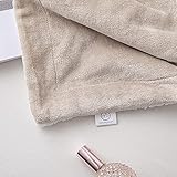 Mixibaby Flauschige Kuscheldecke Sherpa Coral extra weich & warm Wohndecke Flanell Fleecedecke, Größe:150 cm x 200 cm, Farbe:Beige