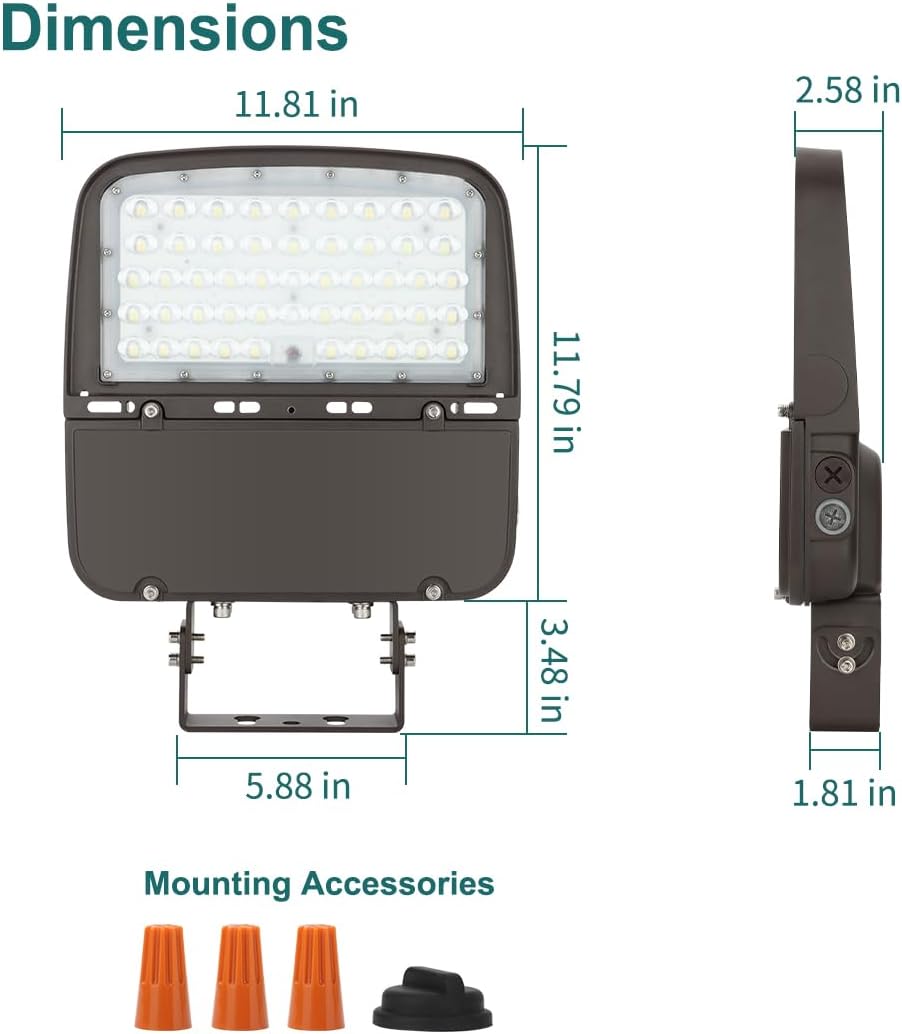kadision LED Parking Lot Light 150W/100W/75W Adjustable, 22500lm (150lm/W) 5000K 100-277V, Waterproof LED Shoebox Light with Dusk-to-Dawn Photocell, Trunnion Mount, ETL Listed