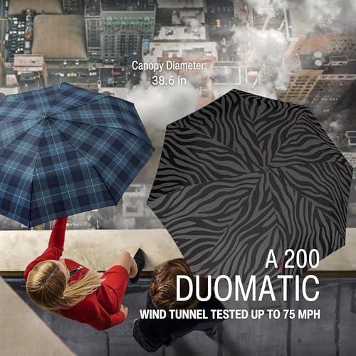 Parapluie de Poche Knirps A.200 Duomatic Pliant Vent Fort