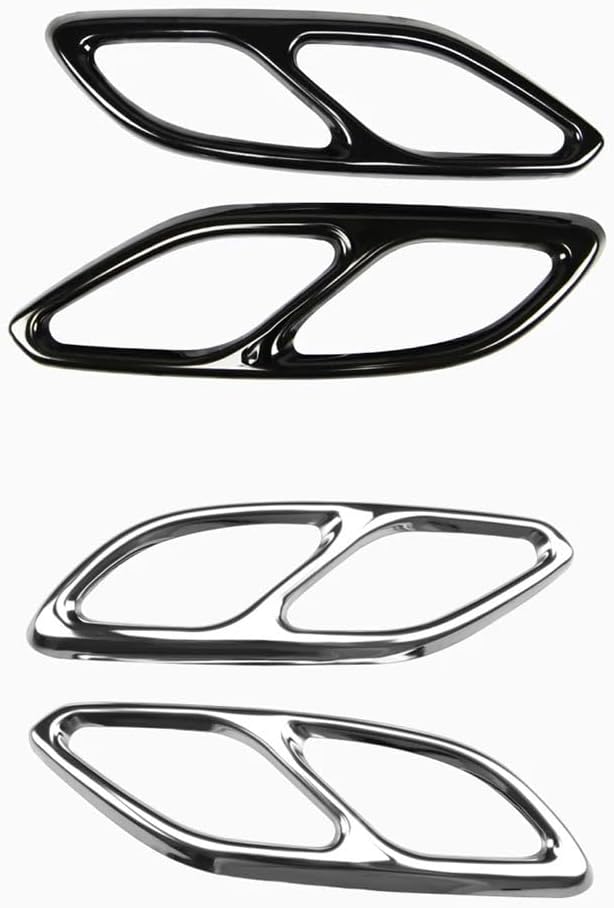ABS Car Accessories Muffler Exhaust Pipe Tail Cover Trim Compatible for Mercedes Benz CLA Class C118 W118 CLA180 200 220 250 260 2020-2022+(Black)