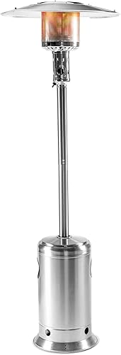 LEGACY HEATING Delta X3 - Calentador de propano para exteriores, calentador de patio de propano para exteriores con ruedas, 47,000 BTU calentador de