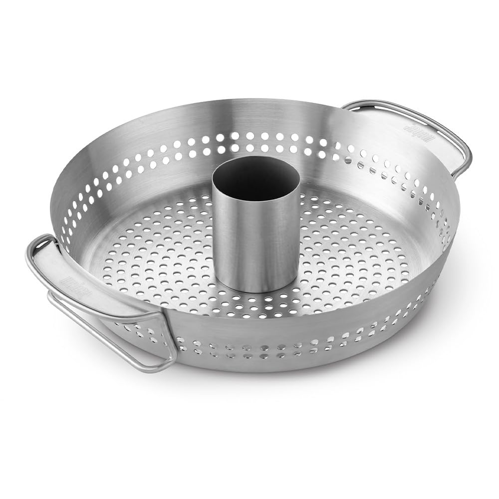 Weber Support à volaille en Acier Inoxydable pour Gourmet BBQ System/Cuisson juteuse du Poulet ou de la Dinde, Compatible Lave-Vaisselle – Argent (8838)
