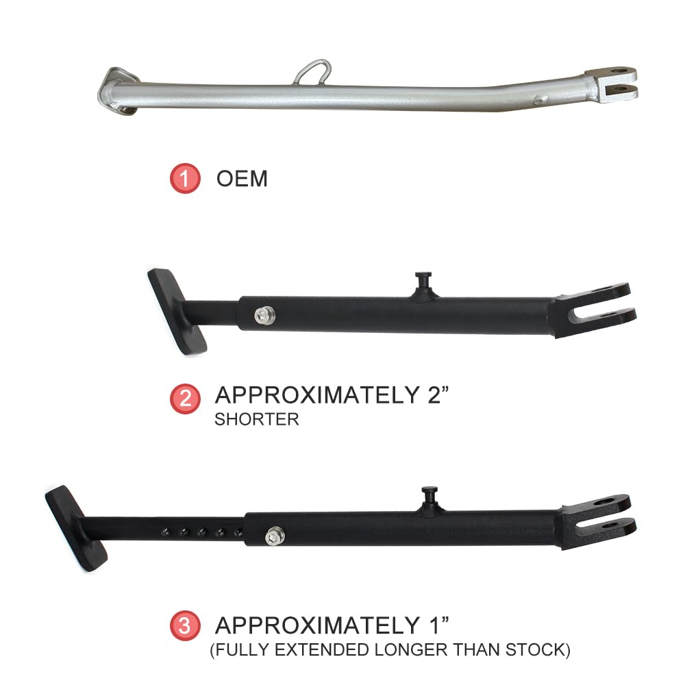 Xitomer 0-4'' Adjustable Lowering Kit, Fit For DR-Z125 2003-2010 / DR-Z125 2018-2023 / DR-Z125L 2003-2022, Suspension Links Lower Kits Lowering (Black), Lowering Kits - Canada - View #5