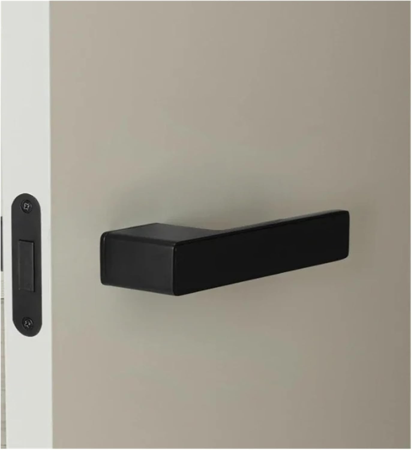 1 Set of Aluminum Alloy Lock Indoor Bedroom Door Handle Silent Door Lock(40 * 40 * 20mm)