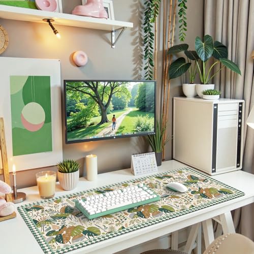 Tapis de souris antidérapant iCasso grand tapis de bureau anti-glisse