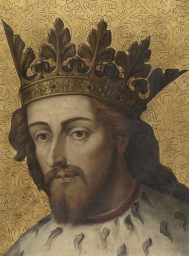 Lienzo Rey de Aragón de Martínez Cubells, un cuadro clásico de 60x90cm para un salón sofisticado