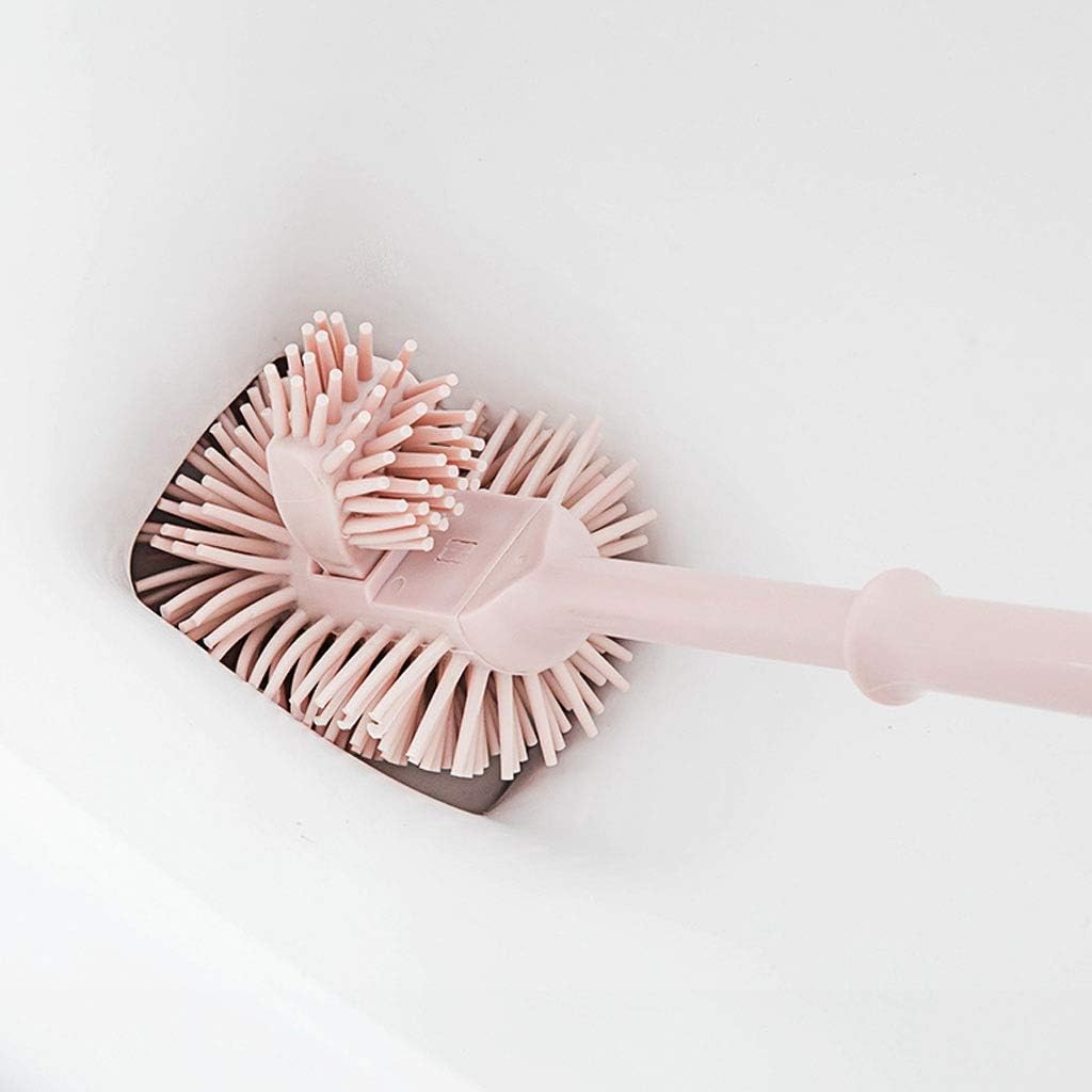 Long Handle Toilet Brush with Plastic Base, Suitable for All Dead Corners of Bathroom Sanitary Napkins