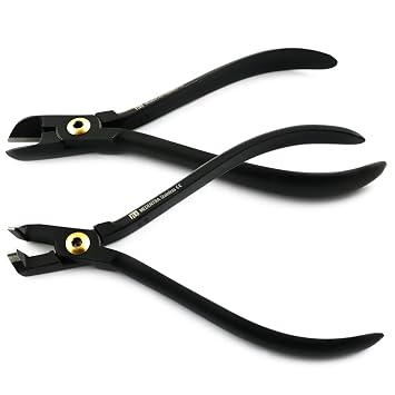 Black & Gold Dental Orthodontic Hard Wire Cutters Distal End Tungsten Carbide Tip Set of 2 - Hard Wire & Distal End Cutters TC