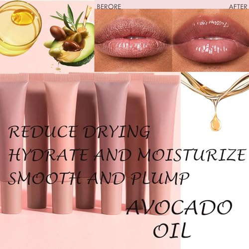 Nude Lip Gloss, Natural Lipgloss Lipsticks for Women Long Lasting, Moisturizing Lipstick Lip Tint Lip Plumper, Hydrating Lip Stain Plumping Clear Lip Gloss - Image 6
