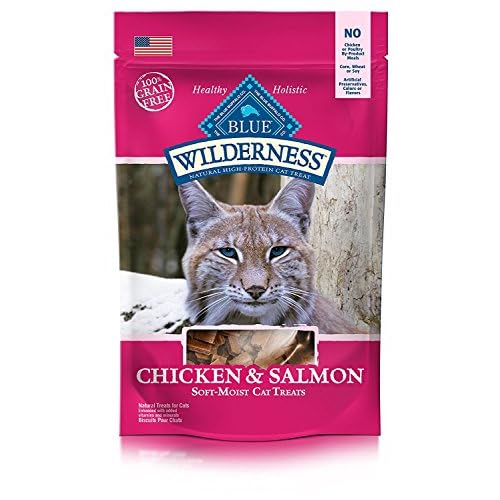 Blue Buffalo Wilderness Grain Free Soft-Moist Cat Treats, Chicken & Salmon 2-oz Bag
