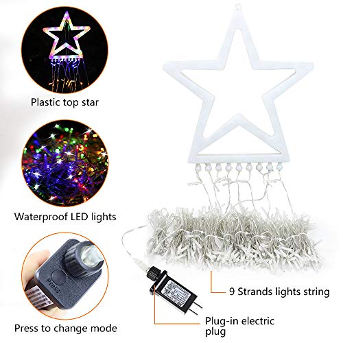 Qulist NARF2_35042 Christmas Decoration Star Lights Outdoor,317 Led 16.4Ft Christmas Tree Toppers String Lights[8 Modes& Waterproof] For Halloween Xmas New Year Holiday Birthday  thumb #4