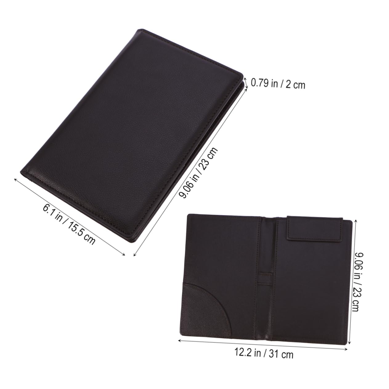 FUNOMOCYA PU Leather Menu Folder Check Presenter with Pen Clip for Restaurant Bar KTV and Salon Coffee Color Restaurant Check Holder for Servers