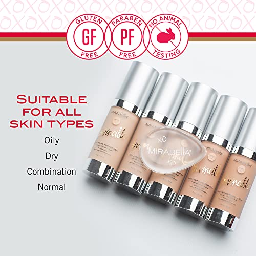 Mirabella Invincible Anti-Aging Full Coverage Hd Liquid Foundation, Dark V - Moisture-Rich Formula Minimizes Acne, Fine Lines & Wrinkles For Smoother & Brighter Skin - Paraben-Free & Cruelty-Free #TOP4