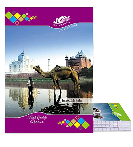Joy Notebook | Ruled | Long Size | 240 Pages |Soft Cover | Pack of 3
