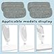 Tinoaly 4 Stück Dampfwischpads, Mikrofaser-Ersatzpads Waschbare Wiederverwendbare Dampfwischtücher für GorFanty GF-6610B/GF-6610, Neugo NE033/NE033M & Mxnsewr (Grau)