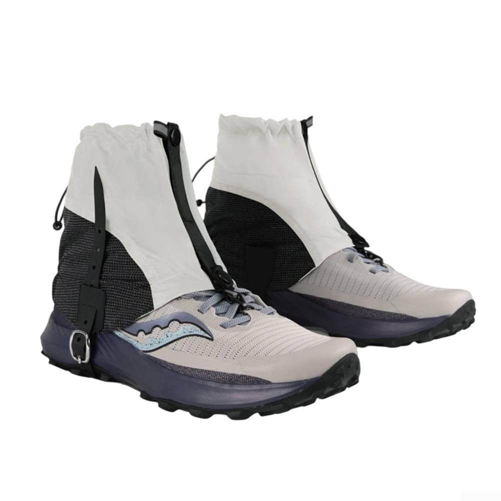 Startbuymore Anti Tear Waterproof Ankle Gaiters with Lightweight Design and Replaceable Sole Straps, Suitable for Hiking and Trail Running in Harsh Conditions (Grey)
