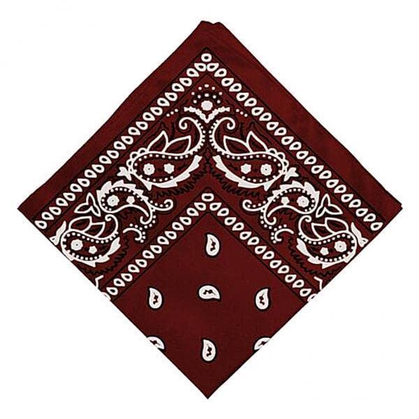 bnf 2xUnisex Cotton Paisley Bandana Cowboy Head Scarf Head Wrap Wine Red-picture-17