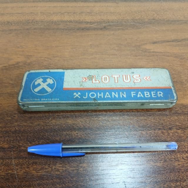 Lembrancinha Metal Vintage Estojo Lápis 18,5x5x1,5cm 66g