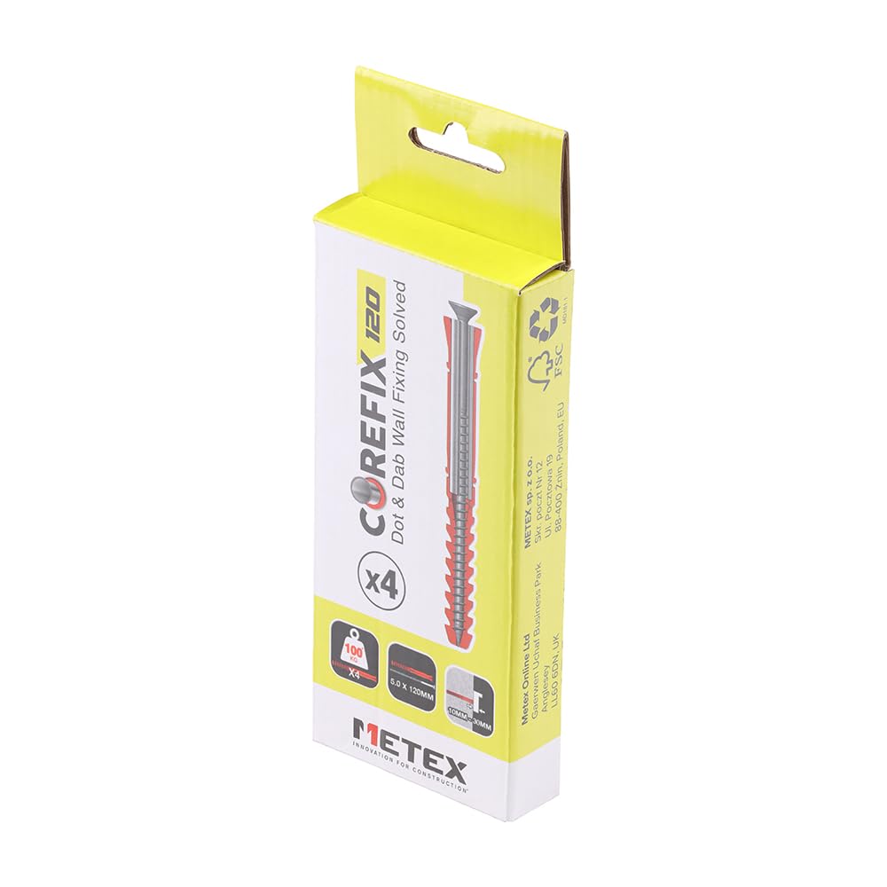 TIMCO Corefix 120 Dot & Dab Wall Fixing - 5.0 x 120