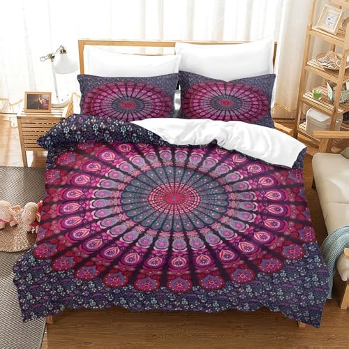Housse de couette fermeture éclair ultra douce bleu violet