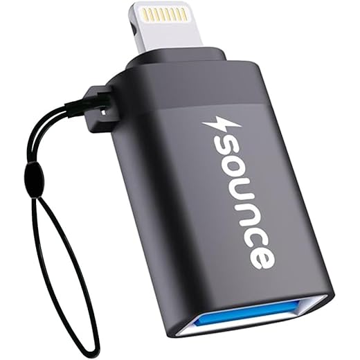 Sounce Lightning USB 30 OTG Adapter High-Speed Data Transfer