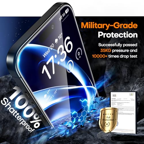 Image of TAURI 3 Pack for iPhone 17 screen Protector 6.3 inch with Auto-Installation Tool, Tempered Glass, Scratch-Resistant, [Military Grade Protection] Film
