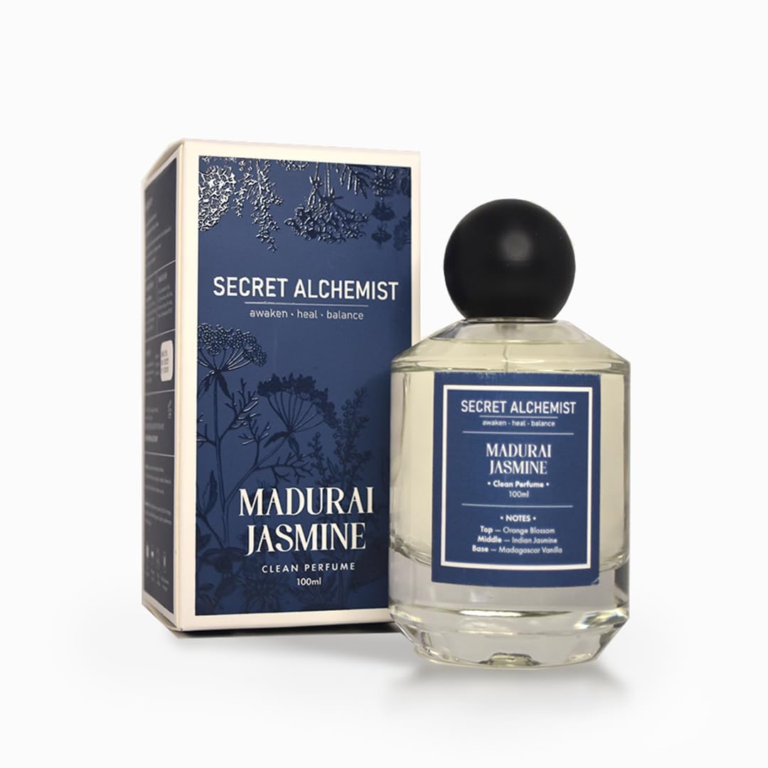 Secret Alchemist Madurai Jasmine Eau de Parfum 100ml | Unisex Long Lasting Clean Floral EDP | Luxury Perfume with Jasmine & Orange Blossom
