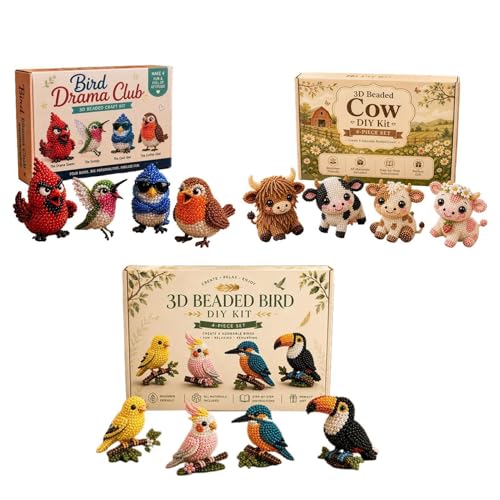 Cadeau d'anniversaire créatif : Kit DIY Animaux en Perles 3D pour ados et adultes