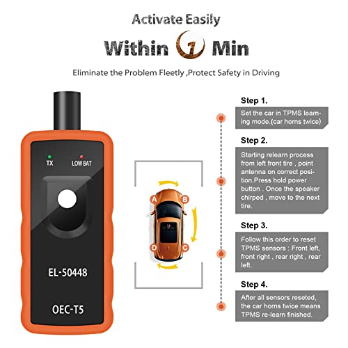 TPMS Relearn Tool for Buick/Chevy/Cadillac Series Vehicles 2024