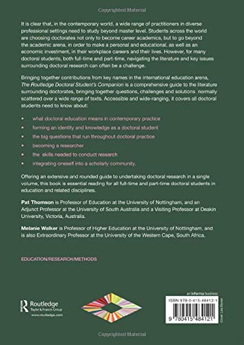 The Routledge Doctoral Student's Companion (Companions for PhD and Dphil Research) - Image 2