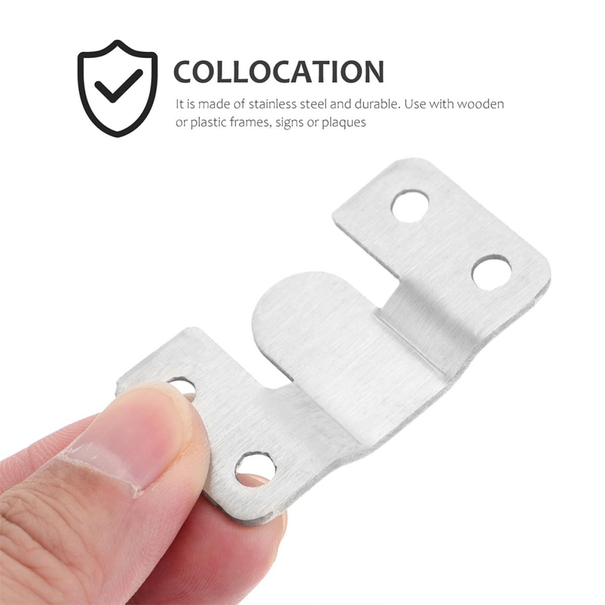 Alipis Ganchos Entrelazados Diseño Simple y Resistente para Colgar Cuadros de Acero Inoxidable para Instalar Espejos 16 Pares y Marcos de Fotos