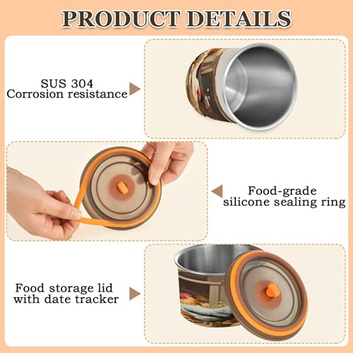 Contenedor Hermético de Acero Inoxidable para Café 500 ml miniatura 4