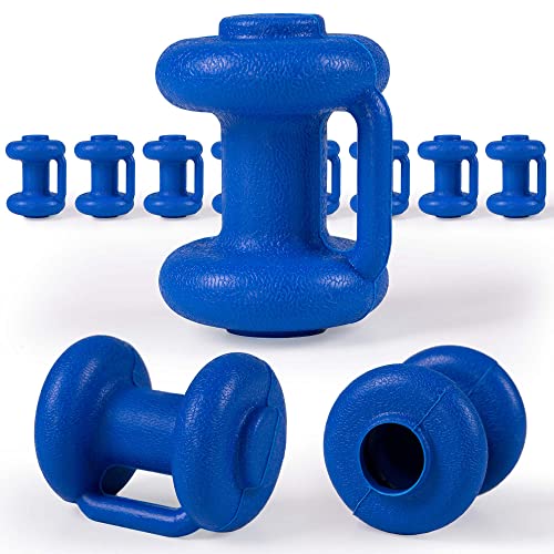 Kinetic Sports Trampolin Endkappen-Set 8 Stück - Universal Pfostenkappen Abschlusskappen Abdeckung für Netzstangen, Ø 25 mm, Blau