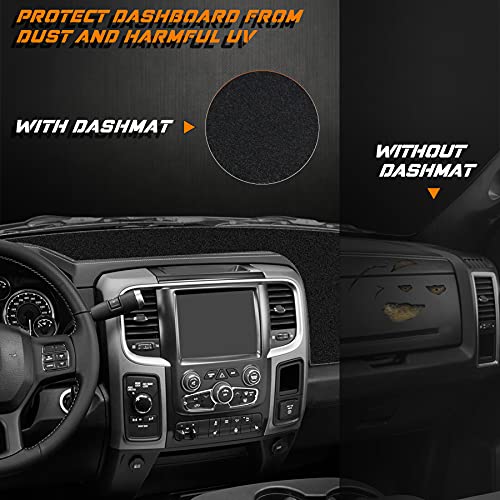 Ndrush Dash Board Cover Mat Carpet Dashboard Pad Compatible With Dodge Ram 1500 2009 2010,Ram 1500 2011-2017 #TOP3