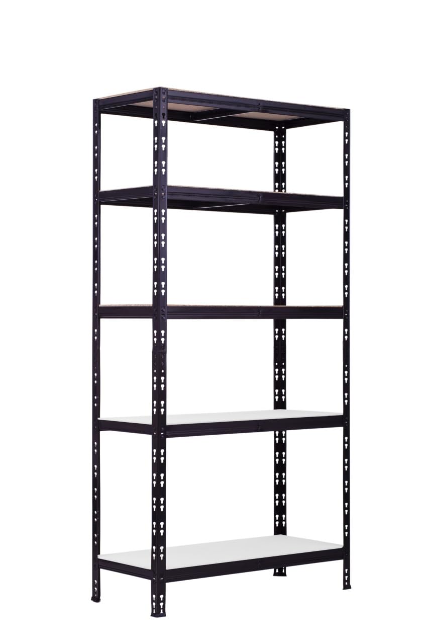 Trend Line Schwerlastregal Stahl 180 × 90 × 40 cm – 5 Holzböden